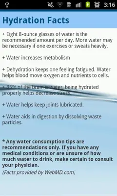 Water Your Body android App screenshot 1